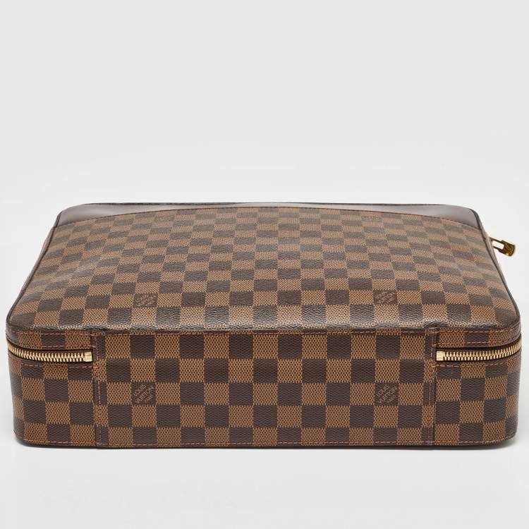 Pre Owned Louis Vuitton Damier Ebene Canvas Porte Ordinateur Sabana Bag