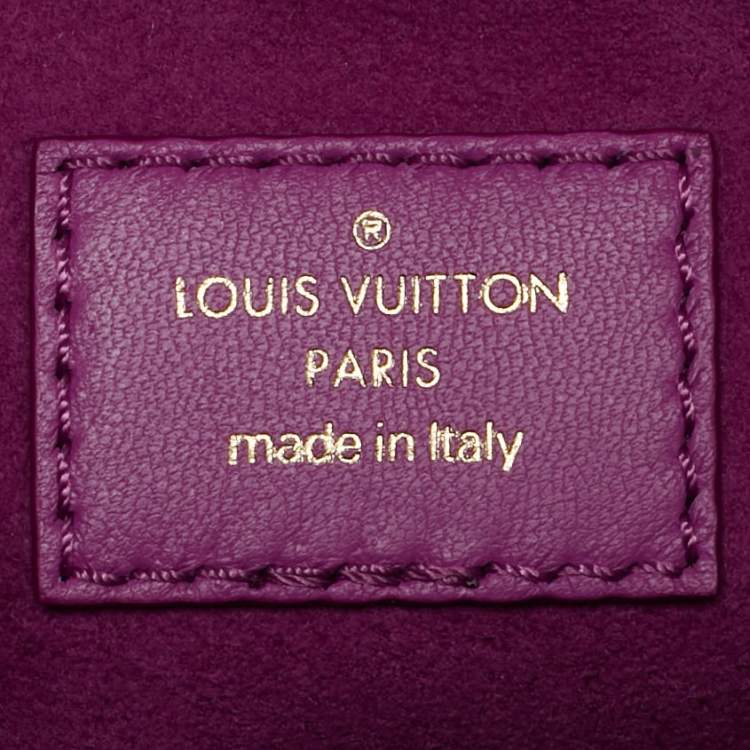 Pre Owned Louis Vuitton Orchid Monogram Embossed Puffy Leather Coussin BB Bag