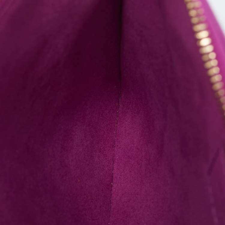 Pre Owned Louis Vuitton Orchid Monogram Embossed Puffy Leather Coussin BB Bag