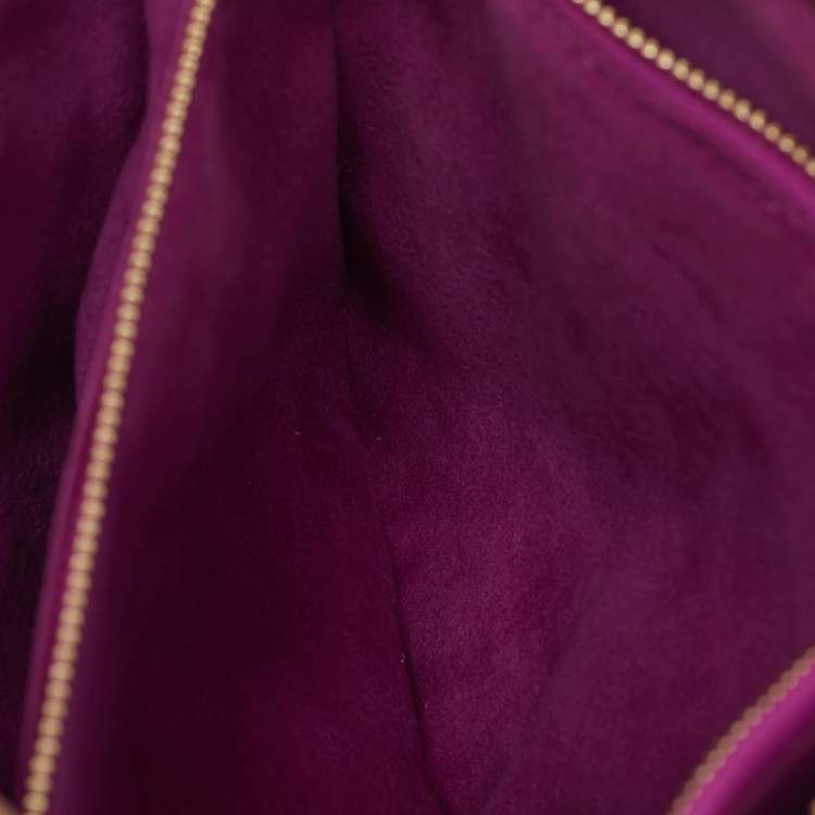 Pre Owned Louis Vuitton Orchid Monogram Embossed Puffy Leather Coussin BB Bag