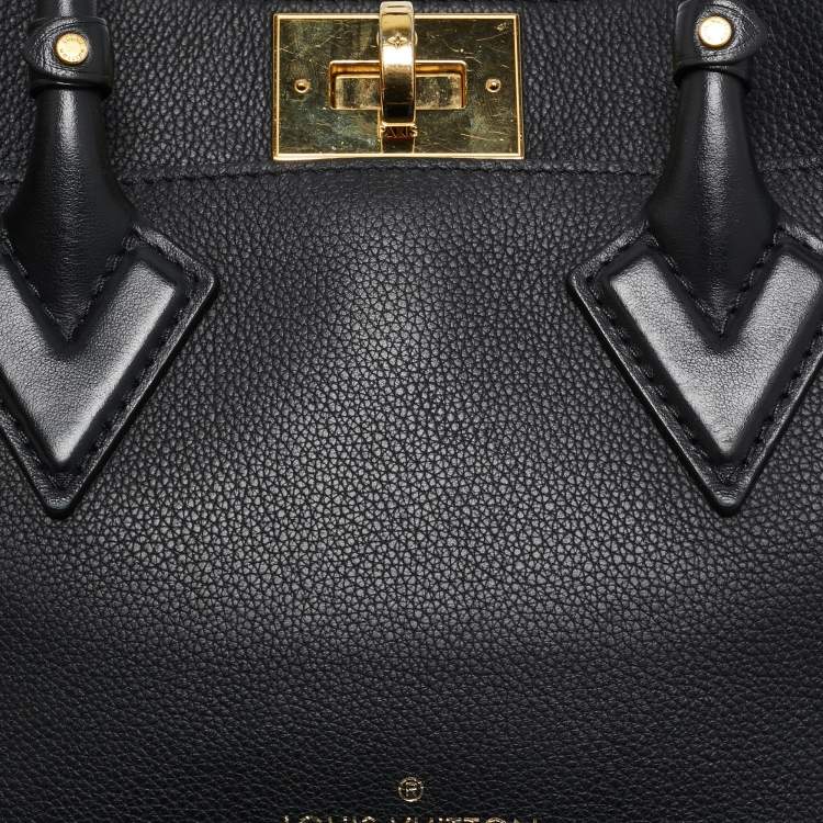 Pre Owned Louis Vuitton Black Monogram Canvas and Leather On My Side PM Bag