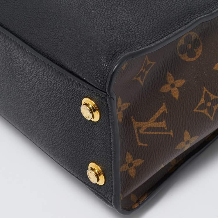 Pre Owned Louis Vuitton Black Monogram Canvas and Leather On My Side PM Bag