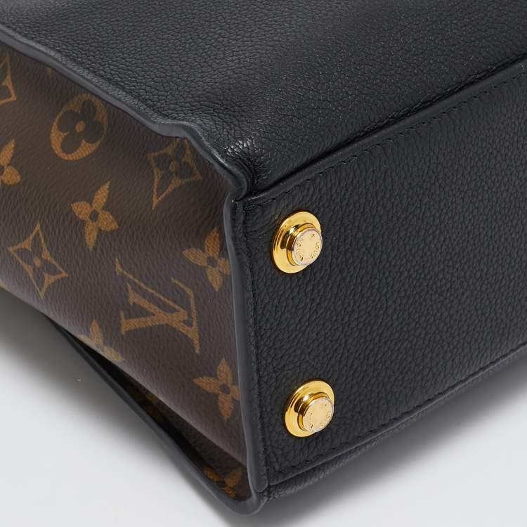 Pre Owned Louis Vuitton Black Monogram Canvas and Leather On My Side PM Bag