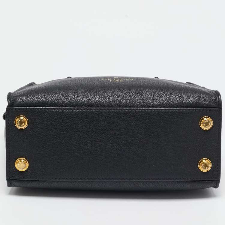 Pre Owned Louis Vuitton Black Monogram Canvas and Leather On My Side PM Bag