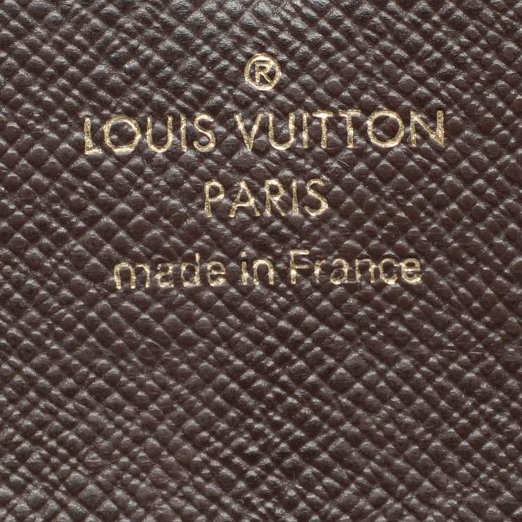Pre Owned Louis Vuitton Damier Ebene Canvas and Leather Normandy Continental Wallet