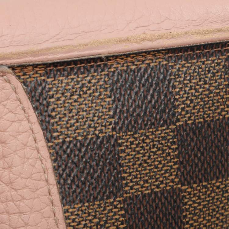 Pre Owned Louis Vuitton Damier Ebene Canvas and Leather Normandy Continental Wallet