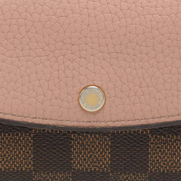 Pre Owned Louis Vuitton Damier Ebene Canvas and Leather Normandy Continental Wallet