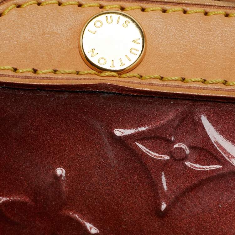 Pre Owned Louis Vuitton Rouge Fauviste Monogram Vernis Brea GM Bag