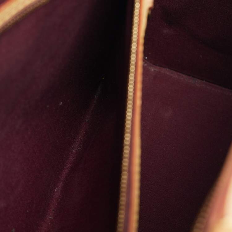 Pre Owned Louis Vuitton Rouge Fauviste Monogram Vernis Brea GM Bag