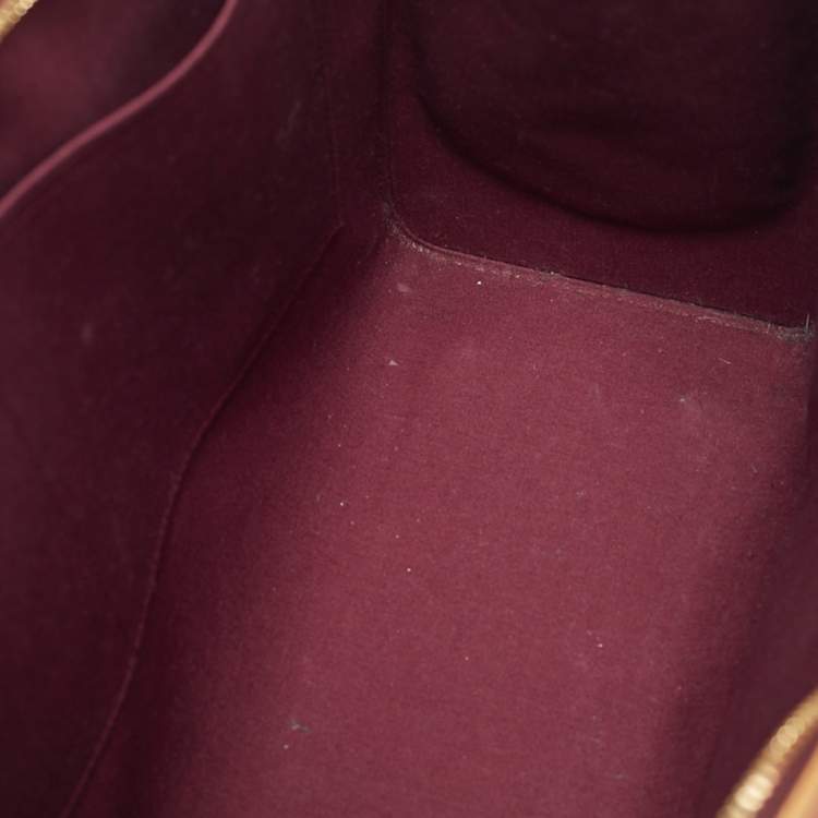 Pre Owned Louis Vuitton Rouge Fauviste Monogram Vernis Brea GM Bag