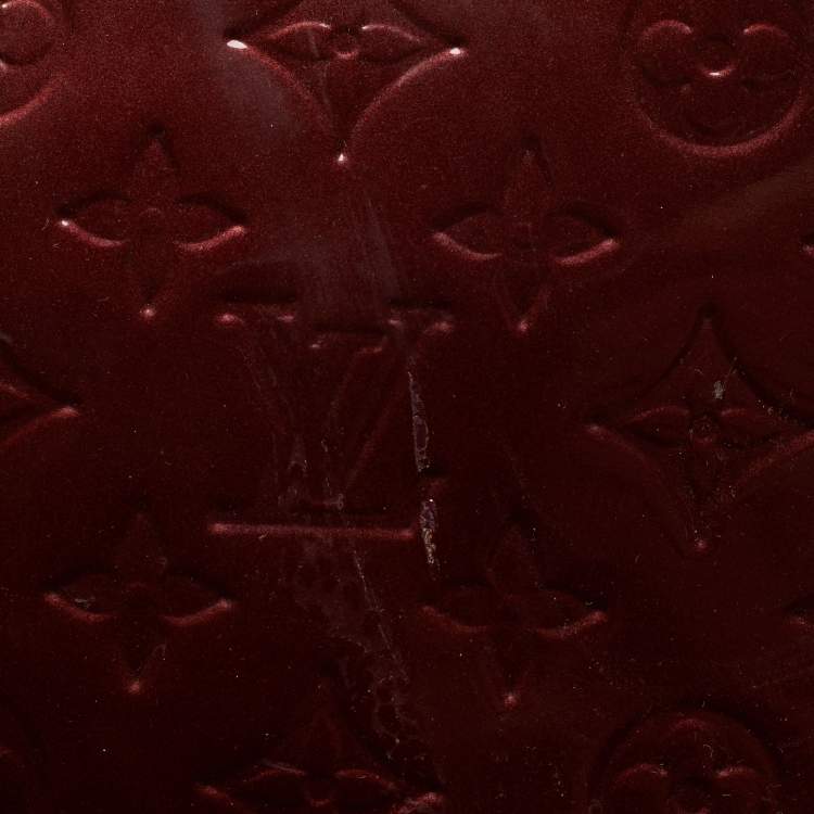 Pre Owned Louis Vuitton Rouge Fauviste Monogram Vernis Brea GM Bag