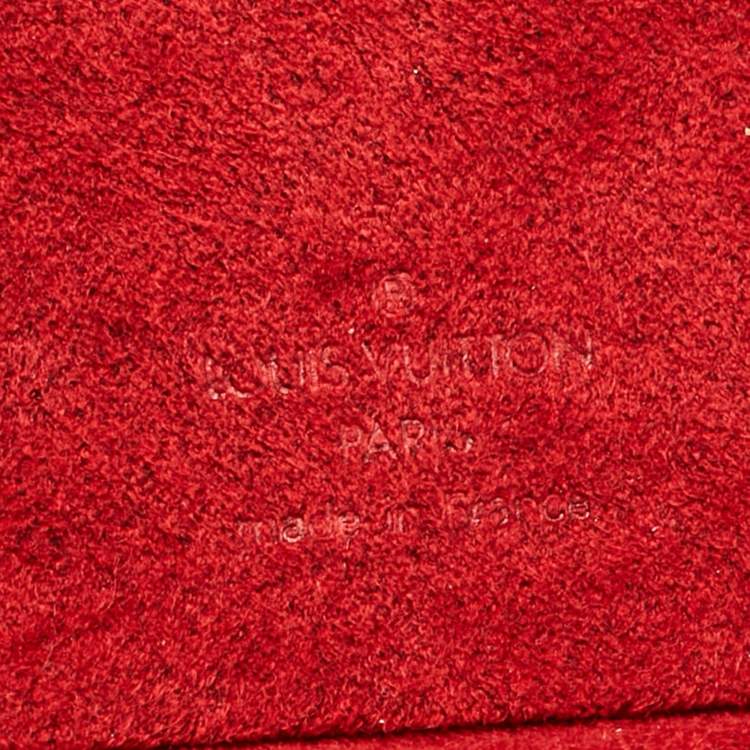 Pre Owned Louis Vuitton Red Epi Leather Cannes Vanity Case Bag