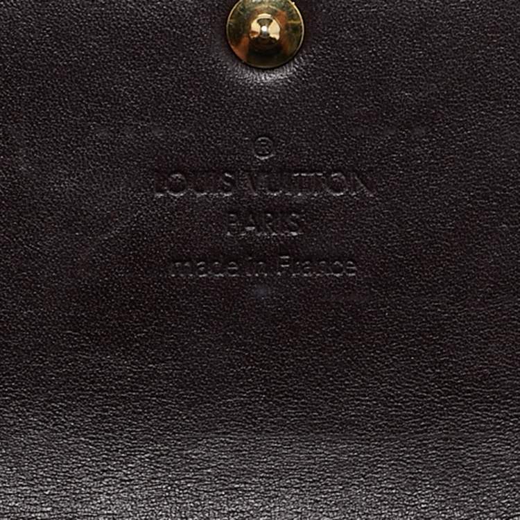 Pre Owned Louis Vuitton Amarante Monogram Vernis Sarah Wallet