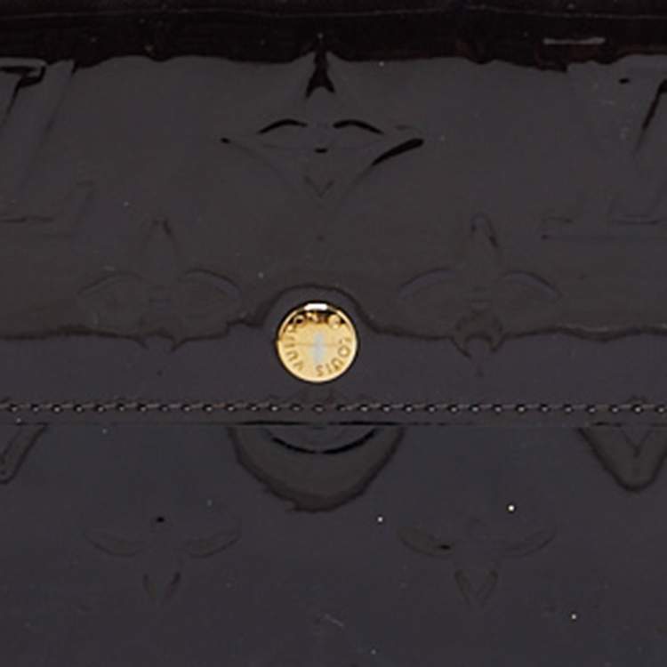 Pre Owned Louis Vuitton Amarante Monogram Vernis Sarah Wallet