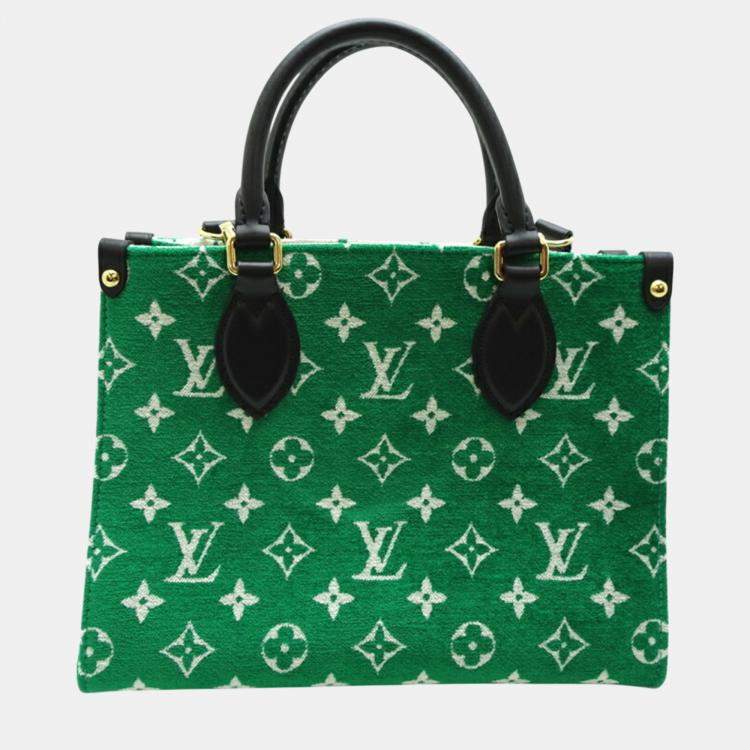 Pre Owned Louis Vuitton Velvet Green LV Match OnTheGo PM Handbag