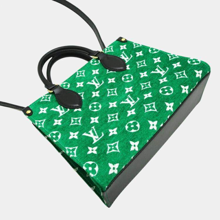 Pre Owned Louis Vuitton Velvet Green LV Match OnTheGo PM Handbag
