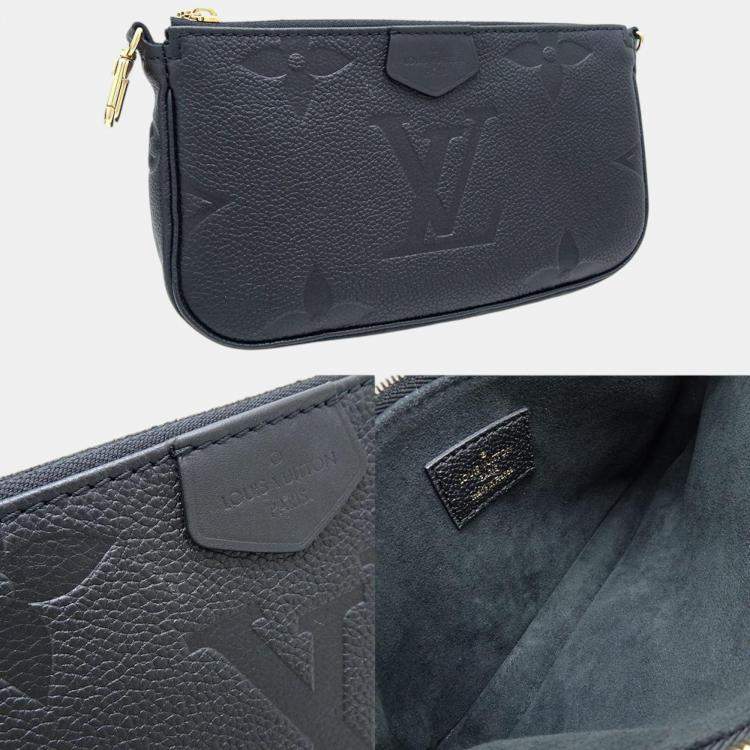 Pre Owned Louis Vuitton Noir Monogram Empreinte Multi Pochette Accessoires Shoulder Bag
