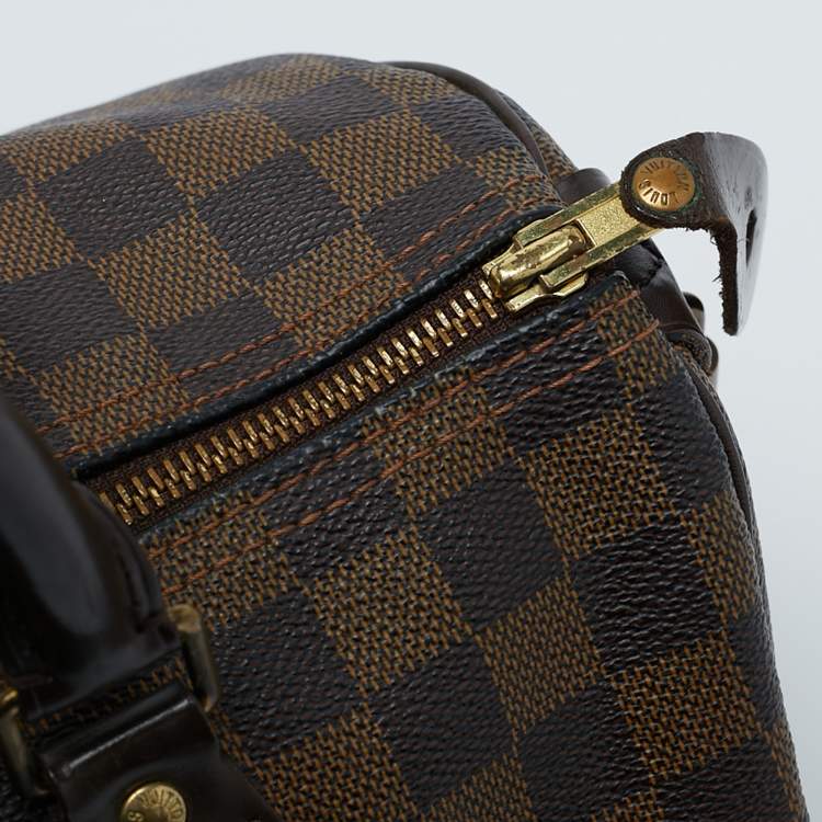Pre Owned Louis Vuitton Damier Ebene Canvas Speedy 30 Bag