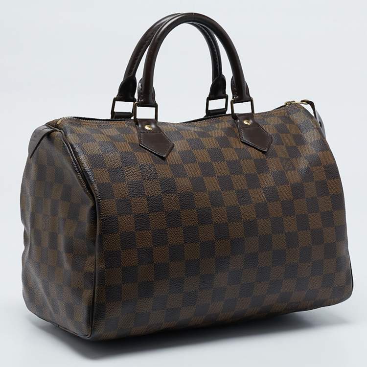 Pre Owned Louis Vuitton Damier Ebene Canvas Speedy 30 Bag