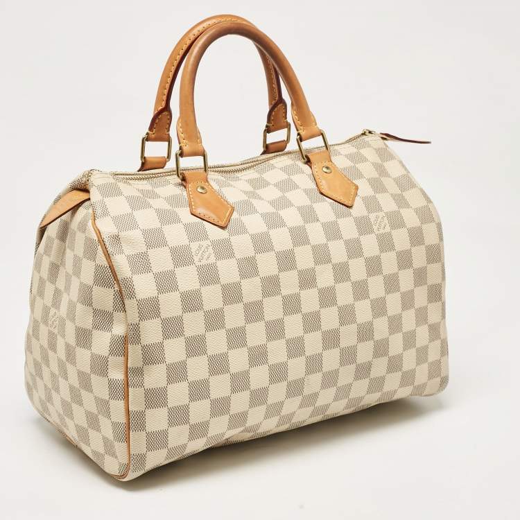 Pre Owned Louis Vuitton Damier Azur Canvas Speedy 30 Bag