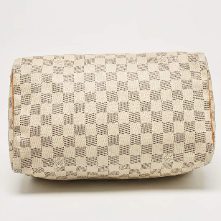 Pre Owned Louis Vuitton Damier Azur Canvas Speedy 30 Bag