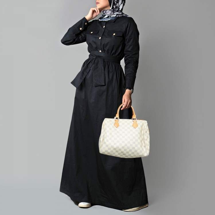 Pre Owned Louis Vuitton Damier Azur Canvas Speedy 30 Bag