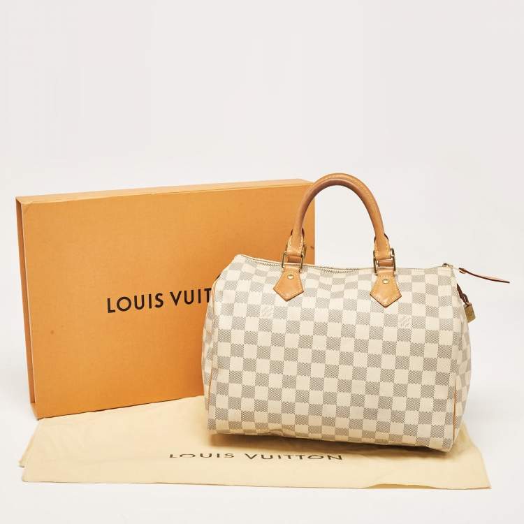 Pre Owned Louis Vuitton Damier Azur Canvas Speedy 30 Bag