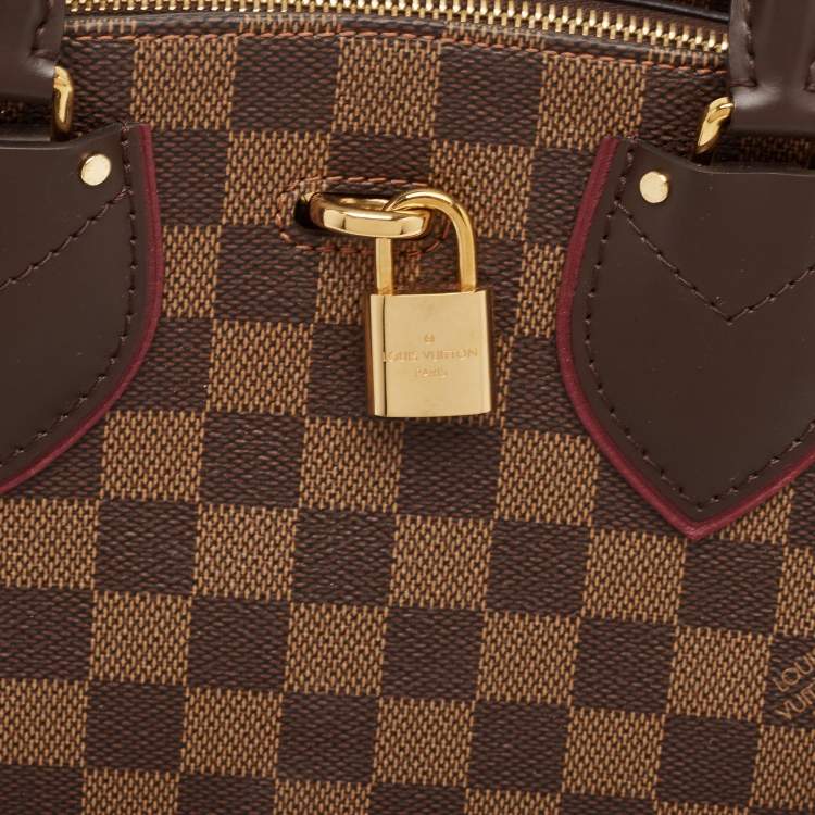Pre Owned Louis Vuitton Bordeaux Damier Ebene Canvas and Leather Normandy Bag
