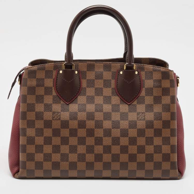Pre Owned Louis Vuitton Bordeaux Damier Ebene Canvas and Leather Normandy Bag