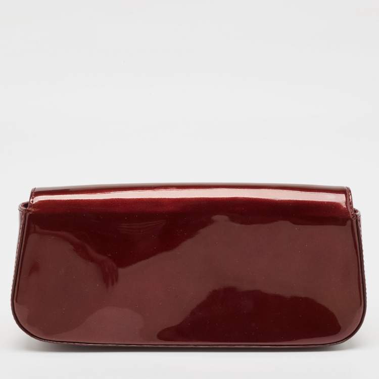 Pre Owned Louis Vuitton Rouge Fauviste Vernis Sobe Clutch