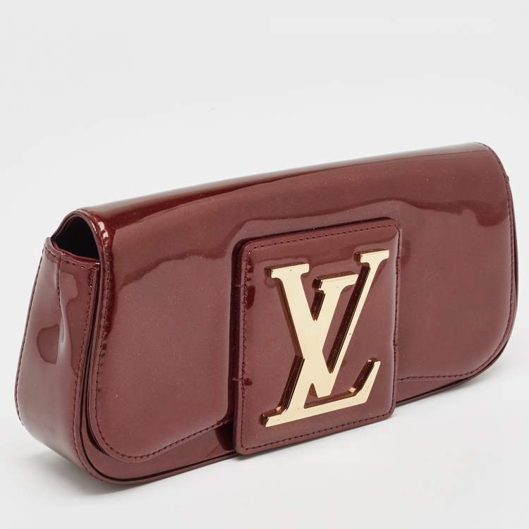 Pre Owned Louis Vuitton Rouge Fauviste Vernis Sobe Clutch