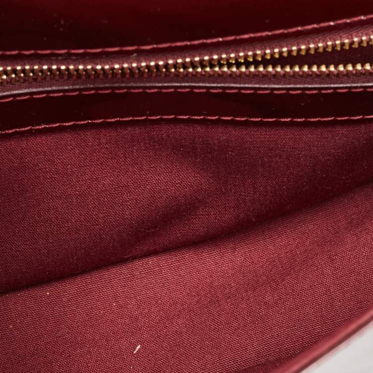 Pre Owned Louis Vuitton Rouge Fauviste Vernis Sobe Clutch