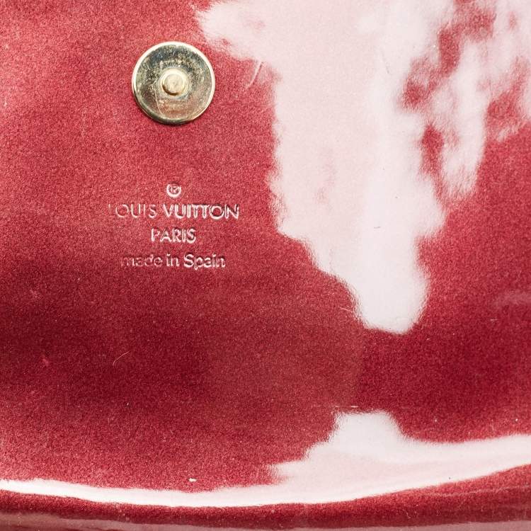 Pre Owned Louis Vuitton Rouge Fauviste Vernis Sobe Clutch