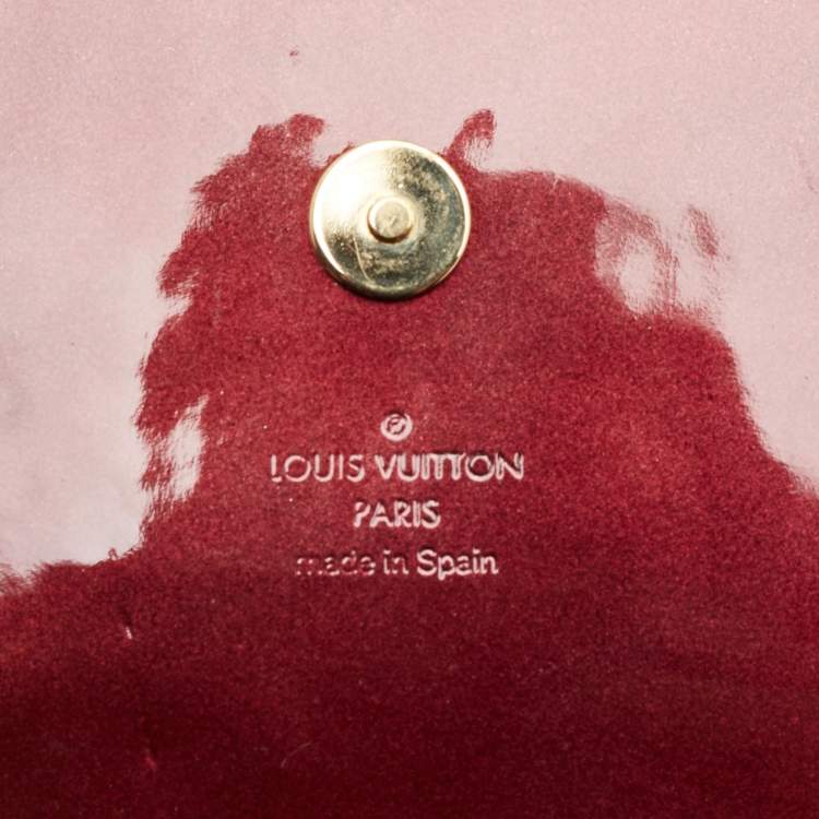 Pre Owned Louis Vuitton Rouge Fauviste Vernis Sobe Clutch
