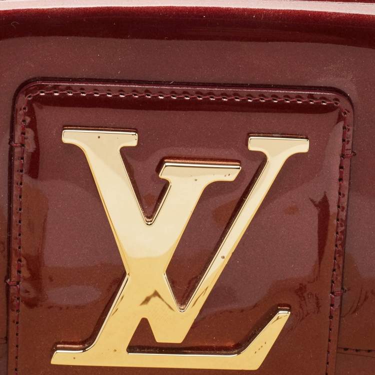 Pre Owned Louis Vuitton Rouge Fauviste Vernis Sobe Clutch