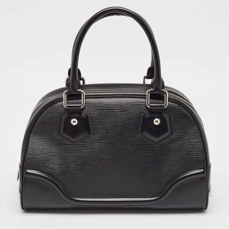 Pre Owned Louis Vuitton Black Epi Leather Bowling Montaigne PM Bag
