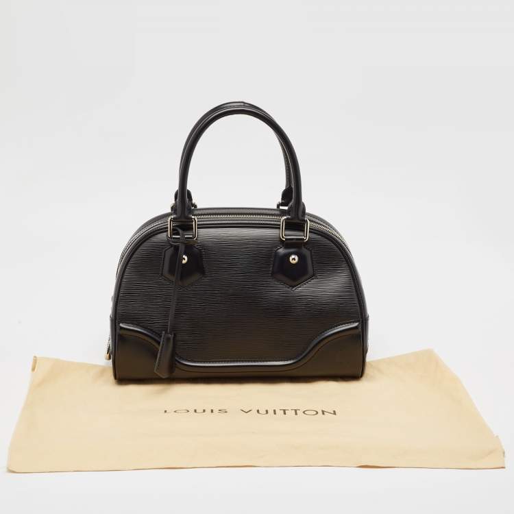 Pre Owned Louis Vuitton Black Epi Leather Bowling Montaigne PM Bag