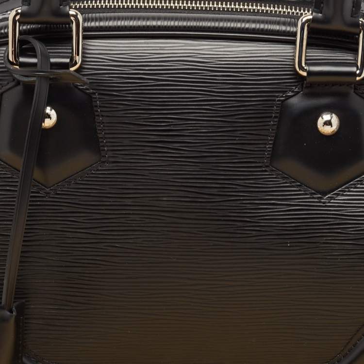 Pre Owned Louis Vuitton Black Epi Leather Bowling Montaigne PM Bag