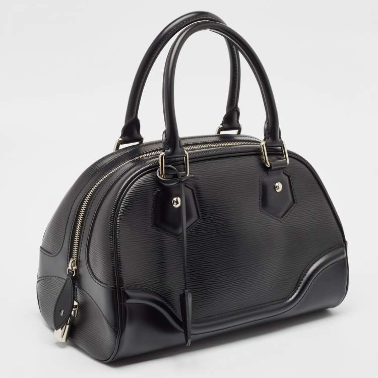Pre Owned Louis Vuitton Black Epi Leather Bowling Montaigne PM Bag