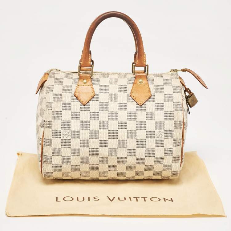 Pre Owned Louis Vuitton Damier Azur Canvas Speedy 25 Bag