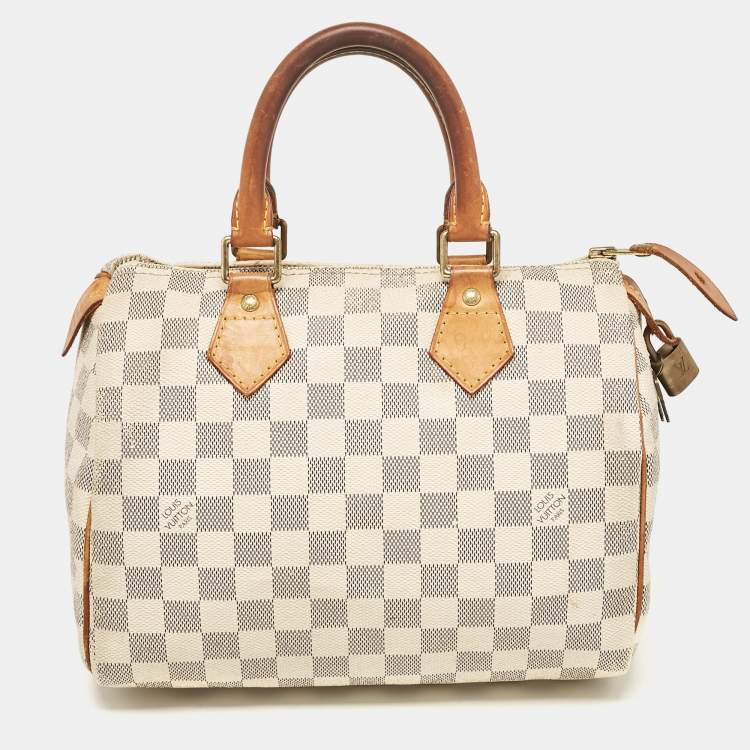 Pre Owned Louis Vuitton Damier Azur Canvas Speedy 25 Bag