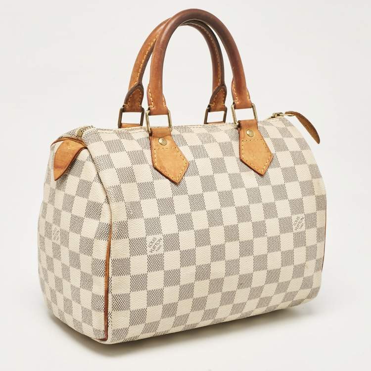 Pre Owned Louis Vuitton Damier Azur Canvas Speedy 25 Bag