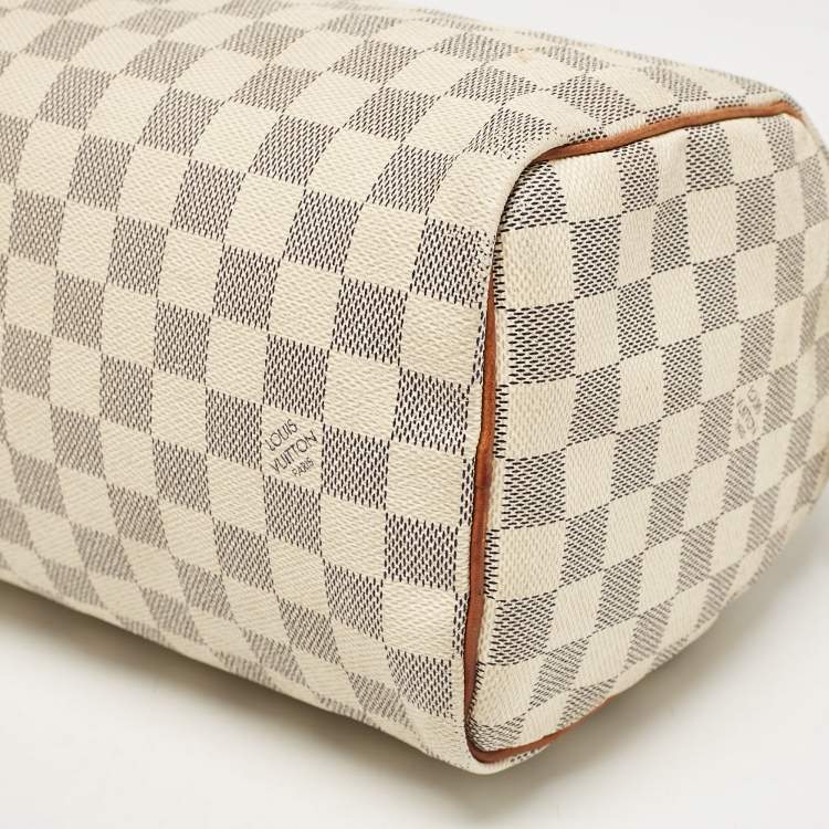 Pre Owned Louis Vuitton Damier Azur Canvas Speedy 25 Bag