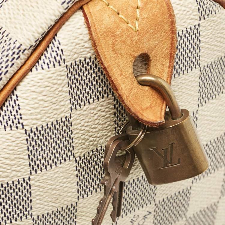 Pre Owned Louis Vuitton Damier Azur Canvas Speedy 25 Bag