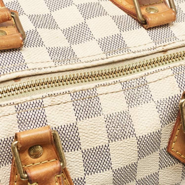Pre Owned Louis Vuitton Damier Azur Canvas Speedy 25 Bag