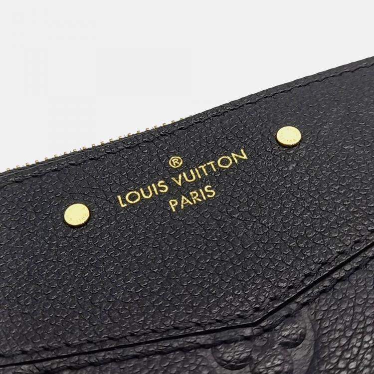 Pre Owned Louis Vuitton Black Leather Louis Vuitton Empreinte Daily Clutch