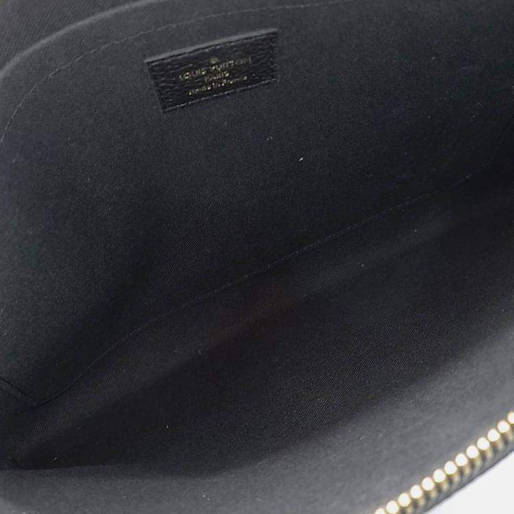 Pre Owned Louis Vuitton Black Leather Louis Vuitton Empreinte Daily Clutch
