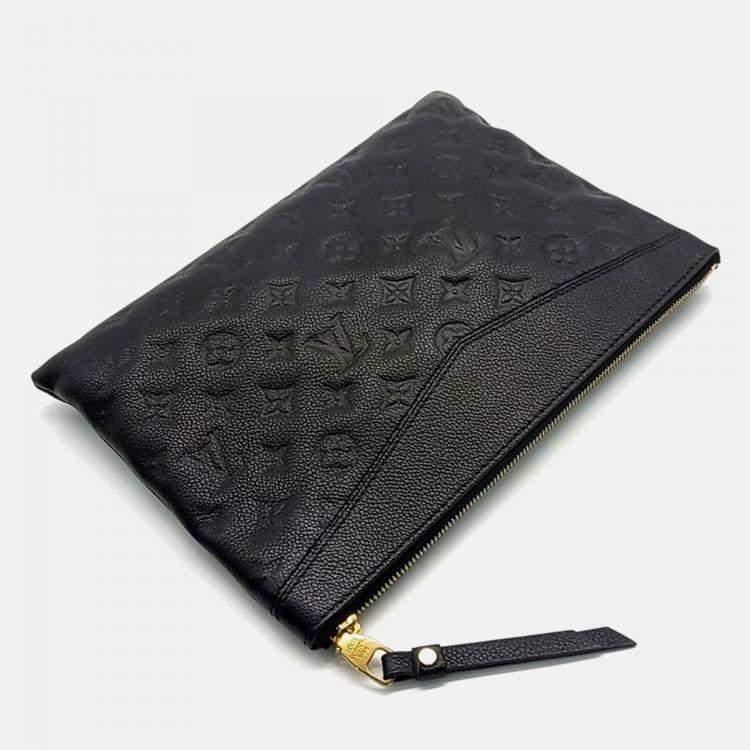 Pre Owned Louis Vuitton Black Leather Louis Vuitton Empreinte Daily Clutch