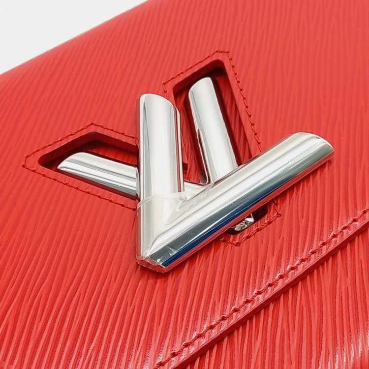 Pre Owned Louis Vuitton Red Leather Epi Twist MM Bag