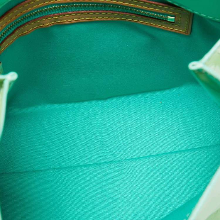 Pre Owned Louis Vuitton Peppermint Monogram Vernis Reade PM Bag